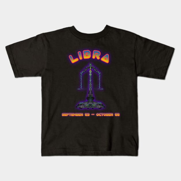 Libra 3b Black Kids T-Shirt by Boogie 72